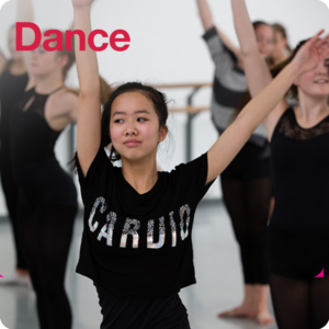 A young person in a dance class